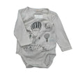 Unisex Lindex - Wrap bodysuit, size 56 - 62 - White ()