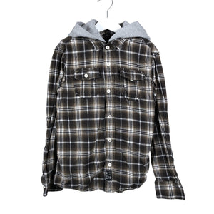 Unisex Sisley - Flannel shirt, size 122 - 128 - Brown (1)