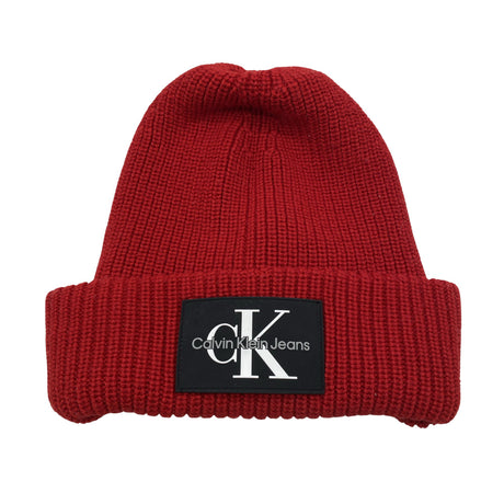 Unisex Calvin Klein Jeans - Winter beanie, size 56 - 58 cm - Red ()