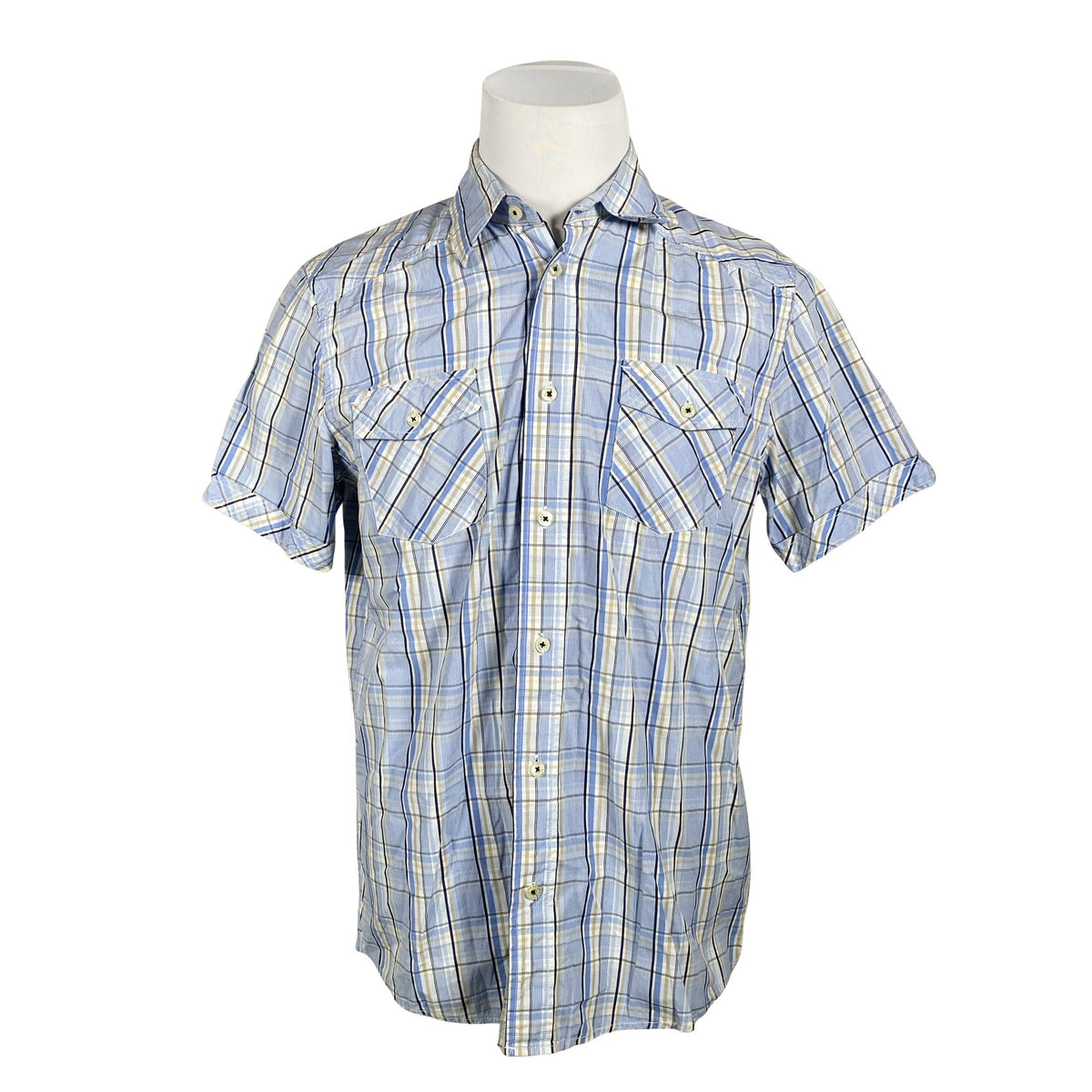 Unisex Cottonfield - Collared shirt, size M - Light blue (1)
