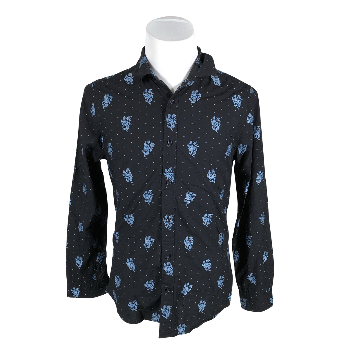 Unisex Scotch&Soda - Collared shirt, size M - Black (1)