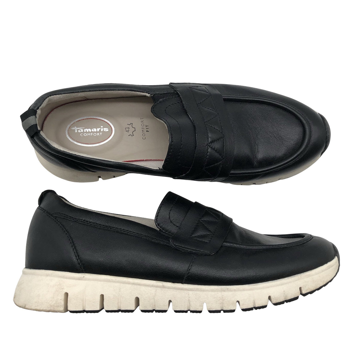 Unisex Tamaris - Loafers, size 43 - Black (1)
