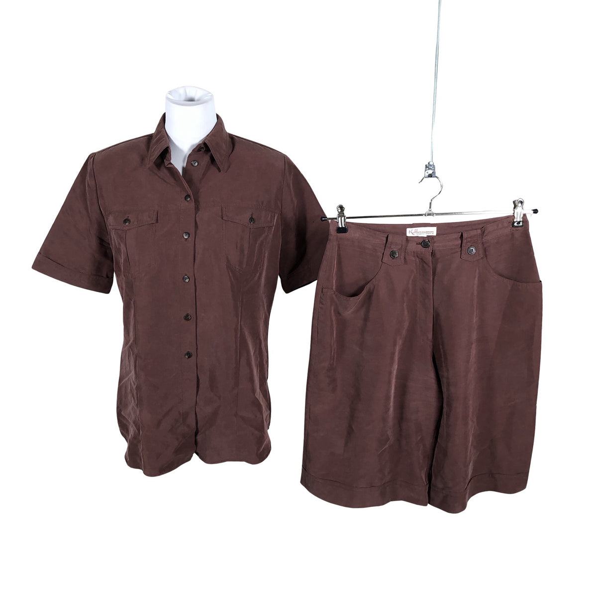 Unisex Kellermann - Short-sleeved blouse, size 38 - Brown (1)
