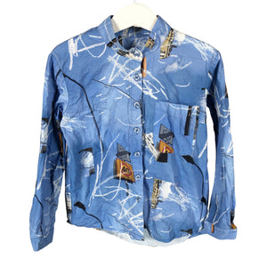 Unisex Vimma - Collared shirt, size 104 - 110 - Light blue (1)