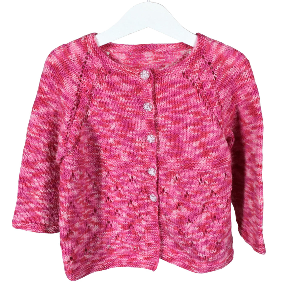 Unisex Handmade - Cardigan, size 116 - 122 - Pink (1)