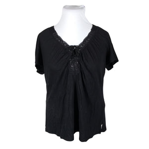 Unisex Lindex - Short-sleeved blouse, size 44 - Black (1)
