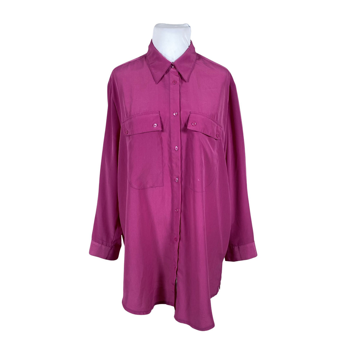 Unisex Ulla Popken - Schiffon tunic, size 50 - Violet (1)