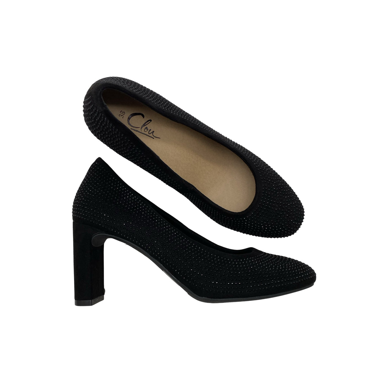 Unisex Clou - Evening high heels, size 38 - Black (1)