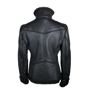Unisex Hugo Boss - Leather jacket, size 38 - Black (2)