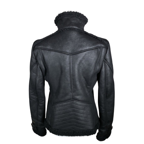 Unisex Hugo Boss - Leather jacket, size 38 - Black (2)