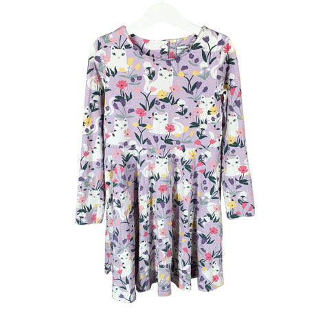 Unisex Polarn O. Pyret - Tricot dress, size 122 - 128 - Violet ()