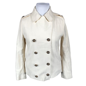 Unisex Benetton - Wool coat, size 44 - Natural white (1)
