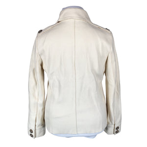 Unisex Benetton - Wool coat, size 44 - Natural white (2)