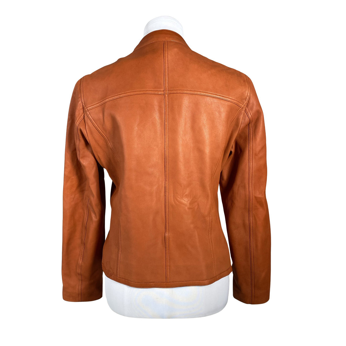 Unisex Massimo Dutti - Leather jacket, size 40 - Orange (2)