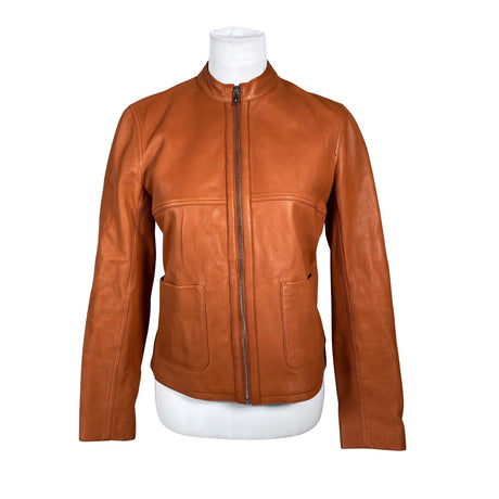 Unisex Massimo Dutti - Leather jacket, size 40 - Orange (2)