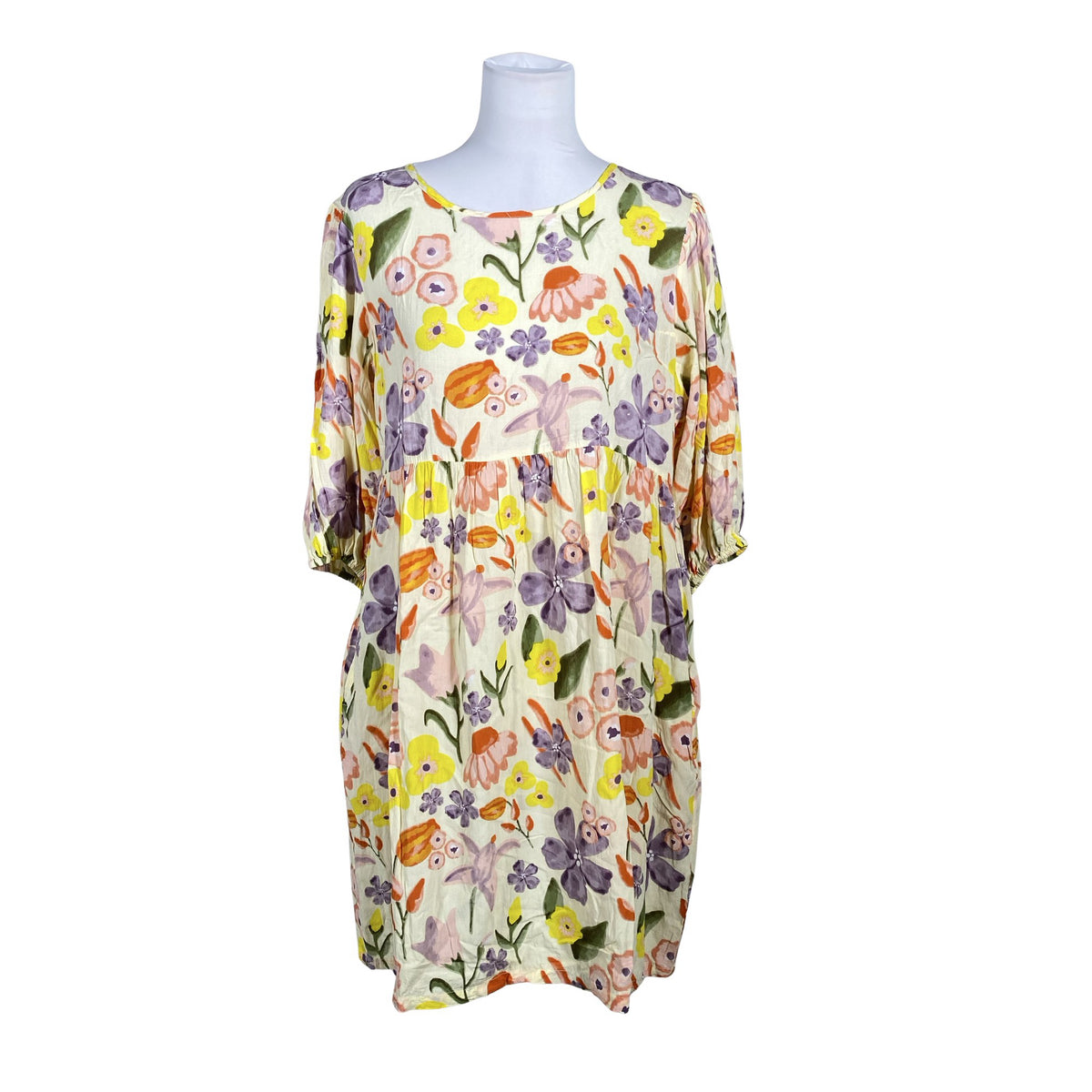 Unisex Himalaya - Schiffon dress, size 40 - Yellow (1)