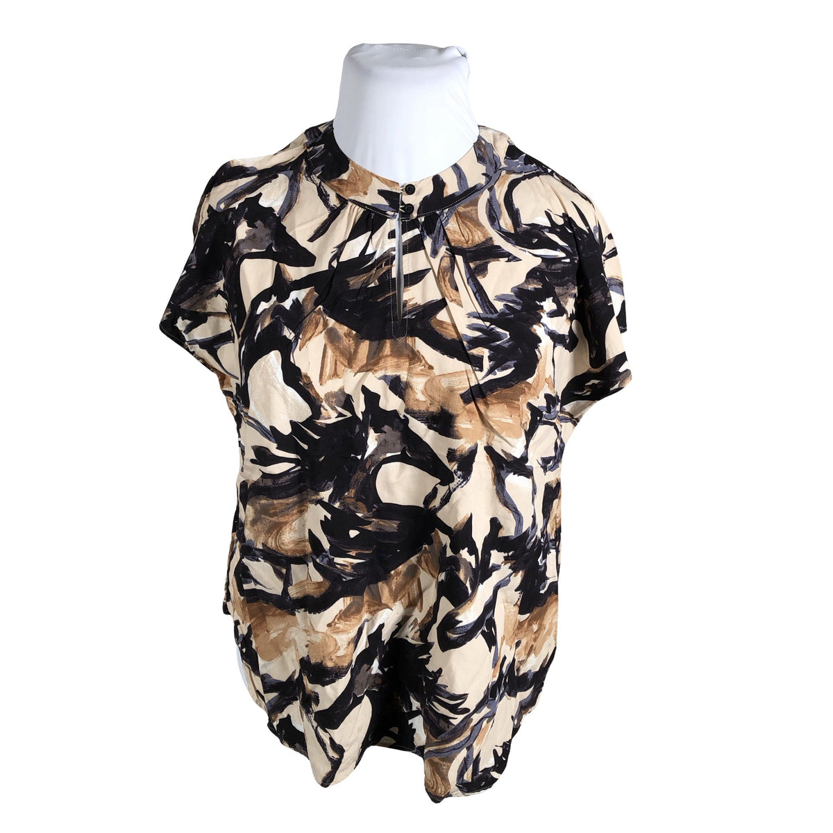 Unisex Gerry Weber - Short-sleeved blouse, size 44 - Brown (1)