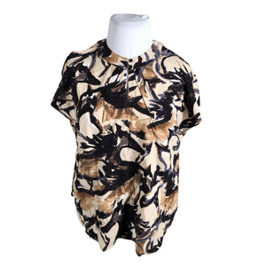 Unisex Gerry Weber - Short-sleeved blouse, size 44 - Brown (1)