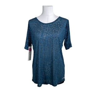 Unisex Casall - Sports shirt, short sleeve, size 38 - Blue (1)