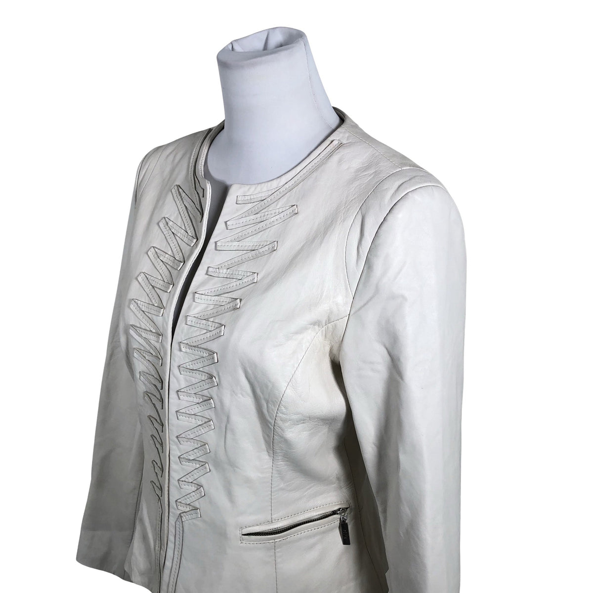 Unisex Ril's - Leather jacket, size 38 - White (3)