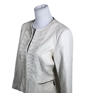 Unisex Ril's - Leather jacket, size 38 - White (3)