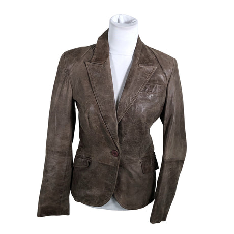 Unisex b.Young - Leather jacket, size 38 - Brown ()