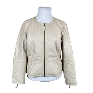 Unisex Riu Paris - Leather jacket, size 46 - Beige (1)