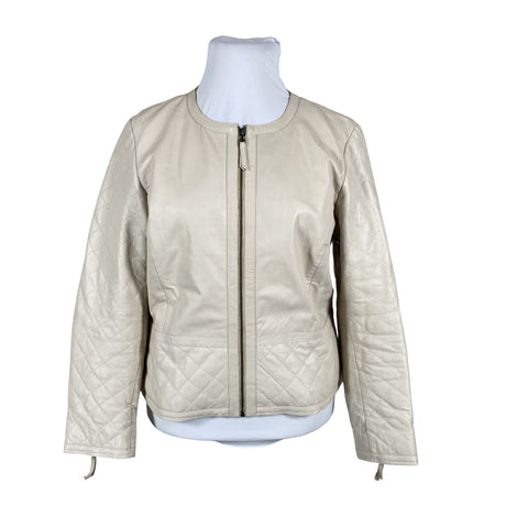 Unisex Riu Paris - Leather jacket, size 46 - Beige ()