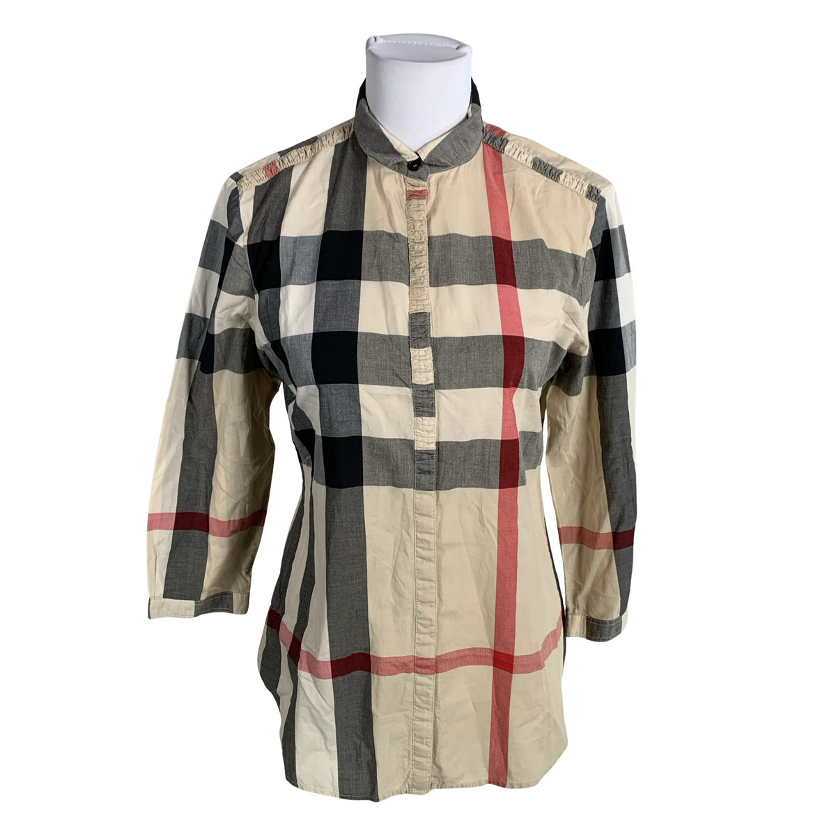 Unisex Burberry Brit - Collared shirt, size 38 - Beige (1)