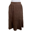 Unisex Selected - Leather skirt, size 40 - Brown ()
