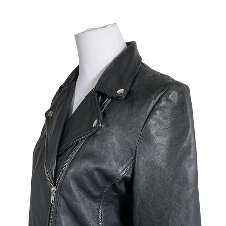 Unisex Selected - Leather jacket, size 40 - Black (2)