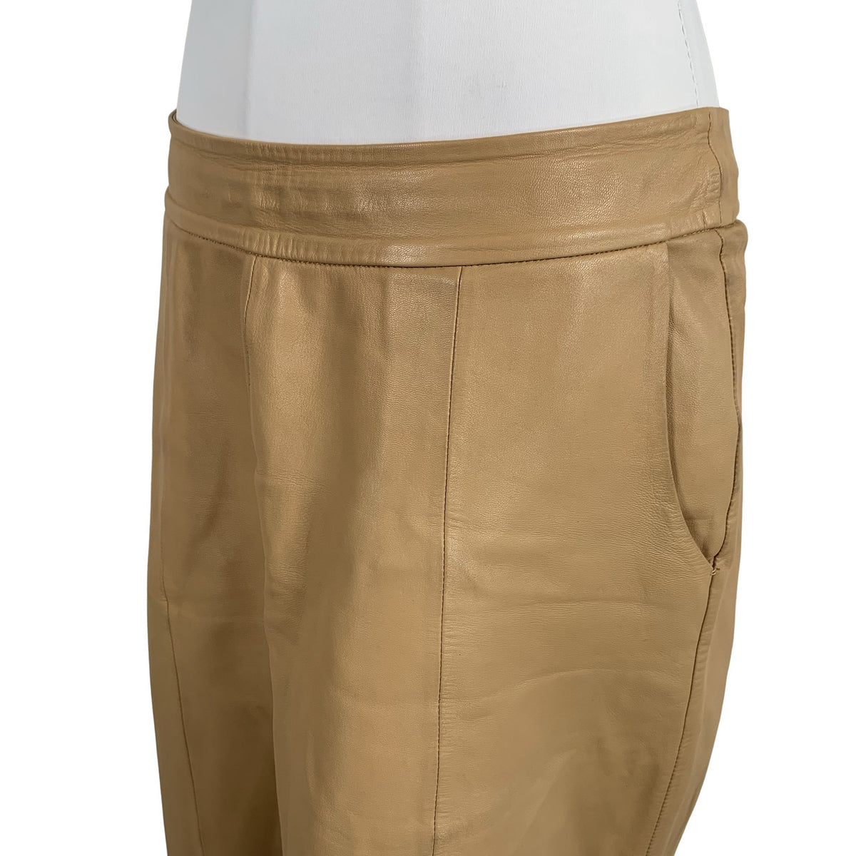 Unisex Mos Mosh - Leather skirt, size 40 - Beige (2)