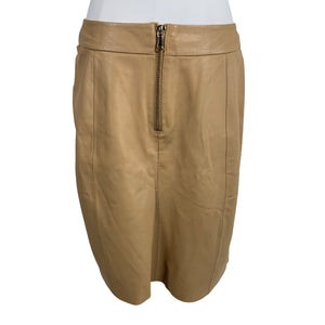 Unisex Mos Mosh - Leather skirt, size 40 - Beige (3)