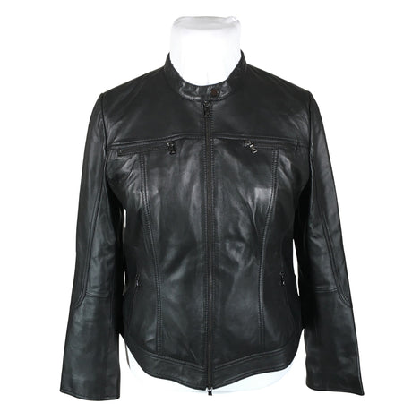 Unisex Gerry Weber - Leather jacket, size 42 - Black ()