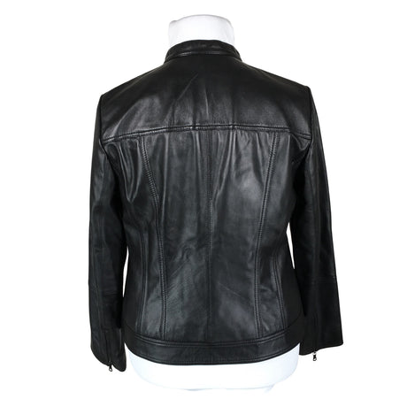 Unisex Gerry Weber - Leather jacket, size 42 - Black (2)