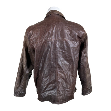 Unisex Saki - Leather jacket, size L - Brown (2)
