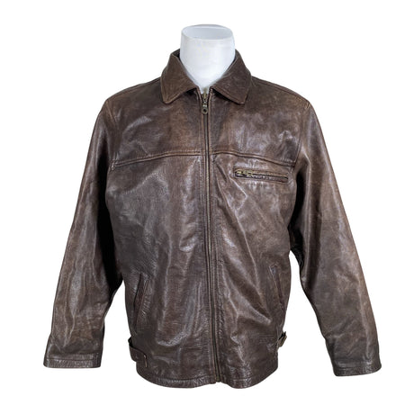 Unisex Saki - Leather jacket, size L - Brown ()