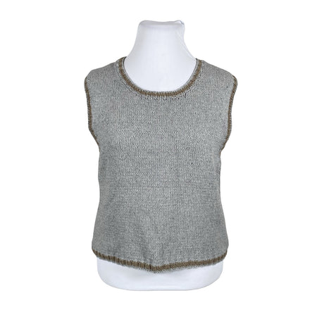Unisex Handmade - Knit vest, size 42 - Gray ()