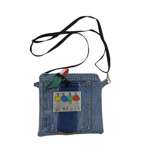Unisex Handmade - Shoulder bag, size Mini - Blue (1)