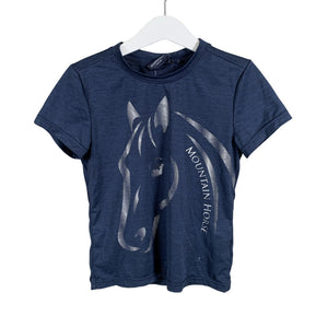 Unisex Mountain Horse - T-shirt, size 128 - 134 - Blue (1)