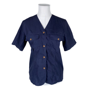Unisex Milani - Short-sleeved blouse, size 36 - Blue (1)
