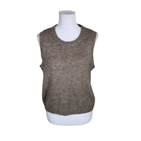 Unisex Part two - Knit vest, size 38 - Brown ()