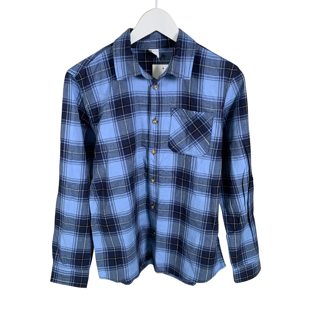 Unisex Lindex - Collared shirt, size 152 - 158 - Blue (1)
