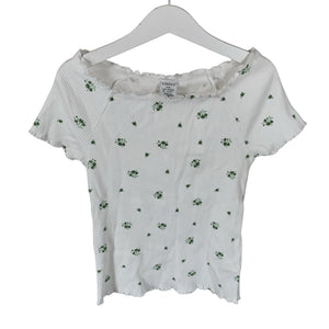 Unisex Lindex - Short-sleeved blouse, size 134 - 140 - White (1)