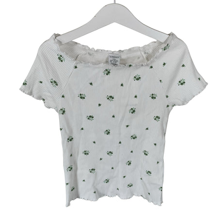 Unisex Lindex - Short-sleeved blouse, size 134 - 140 - White ()