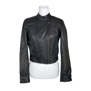 Unisex Lindex - Leather jacket, size 36 - Black (1)