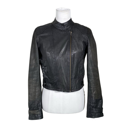 Unisex Lindex - Leather jacket, size 36 - Black ()