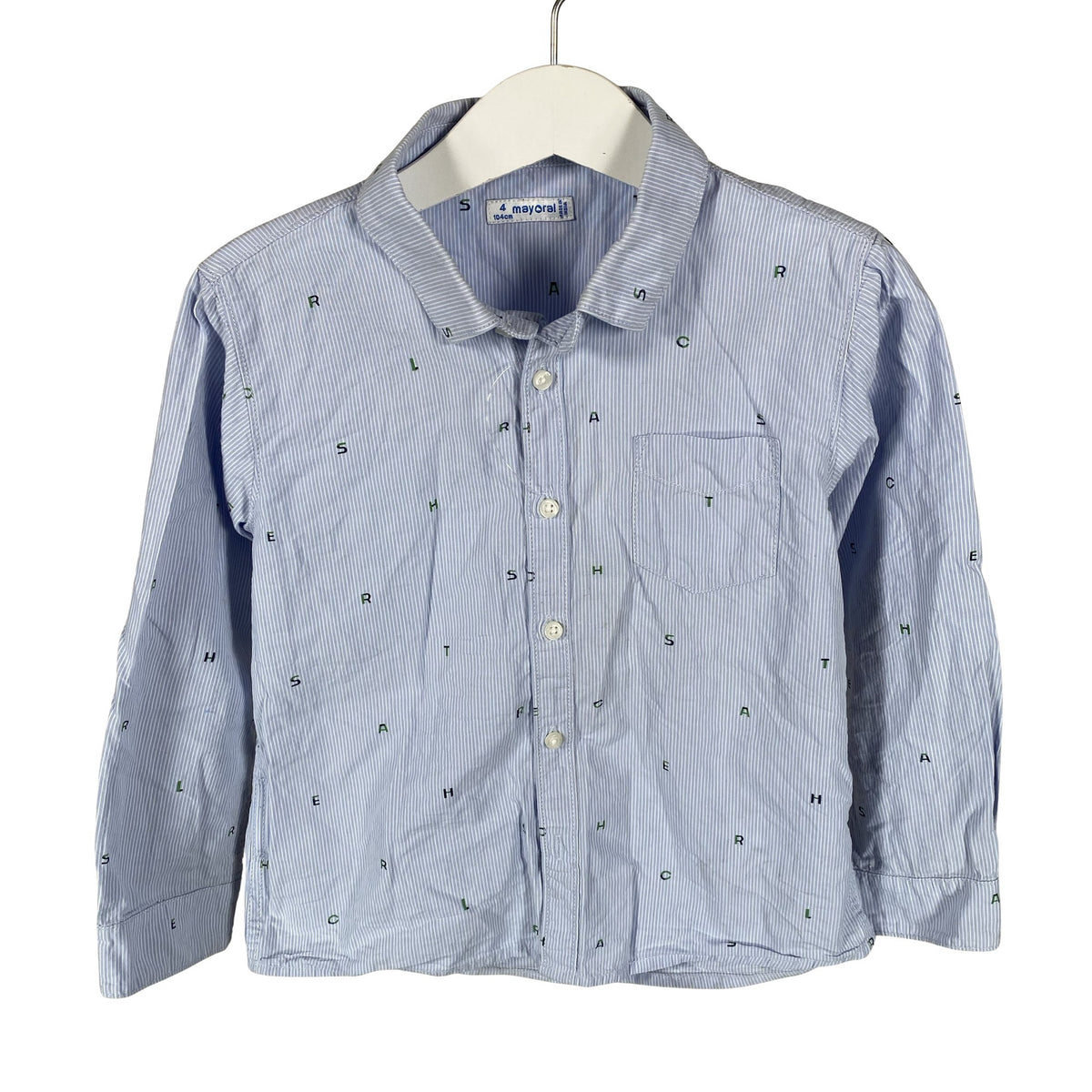 Unisex Mayoral - Collared shirt, size 98 - 104 - Light blue (1)