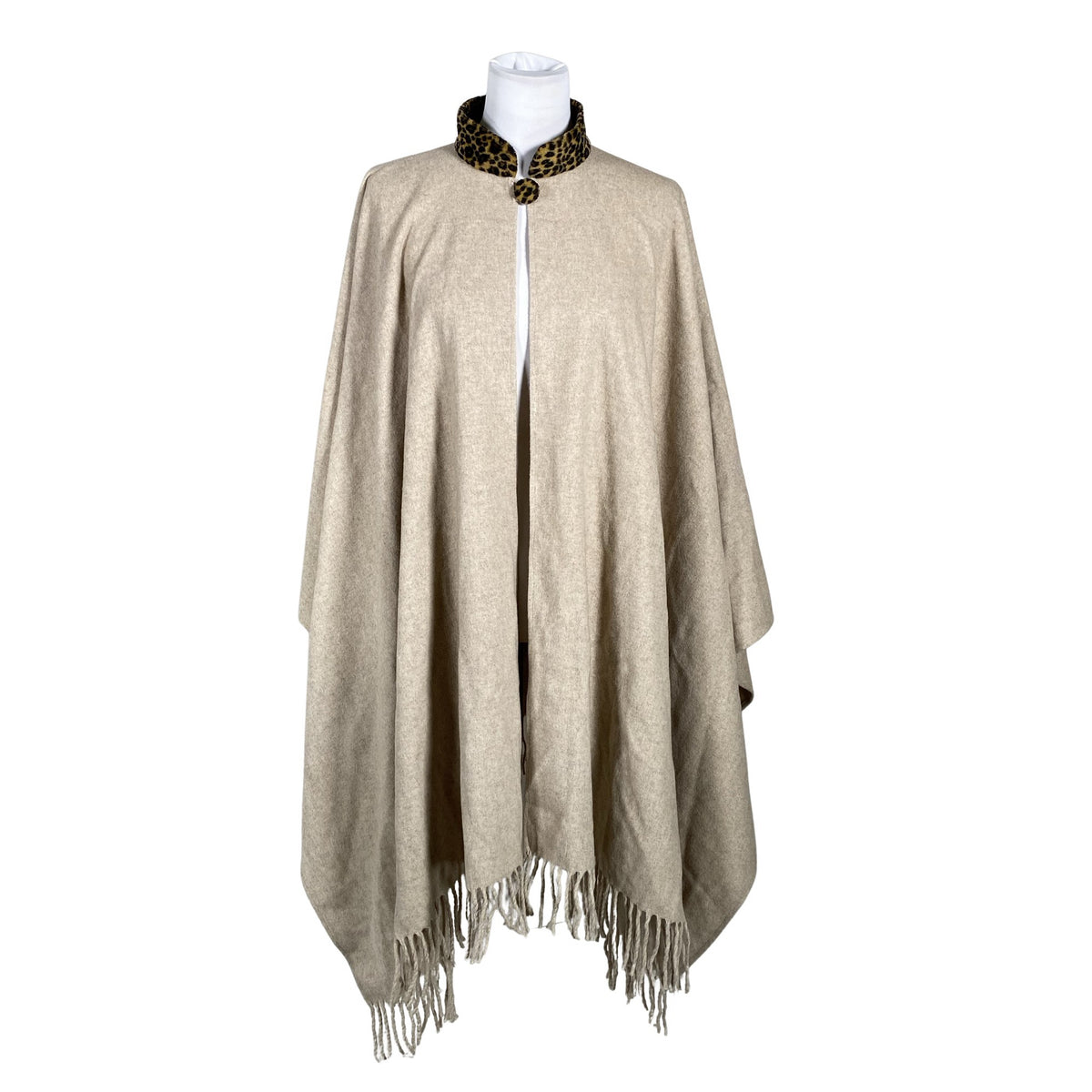 Unisex Lanificio Cerruti - Poncho, size 38 - Beige (1)