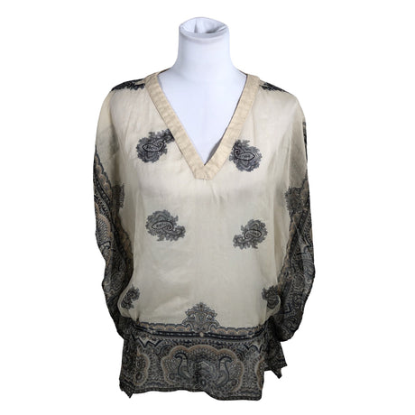 Unisex Fransa - Short-sleeved blouse, size 38 - Beige ()
